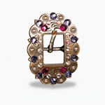 Copper Fuchsia - AB - Lilac Crystal Conchos | Sizes 1"- 3" | Buckles | Saddle Set | Leather Rosettes | Slide