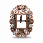 Copper Jet - AB Crystal Conchos | Sizes 1"- 3" | Buckles | Saddle Set | Leather Rosettes | Slide