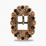 Copper Jet - Champagne - Topaz Crystal Conchos | Sizes 1"- 3" | Buckles | Saddle Set | Leather Rosettes | Slide