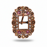 Copper Pink - AB - Champagne Crystal Conchos | Sizes 1"- 3" | Buckles | Saddle Set | Leather Rosettes | Slide