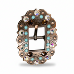 Copper Topaz - Turquoise - AB Crystal Conchos | Sizes 1"- 3" | Buckles | Saddle Set | Leather Rosettes | Slide