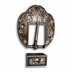 Copper Champagne - Clear Crystal Conchos | Sizes 1"- 3" | Buckles | Saddle Set | Leather Rosettes | Slide