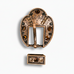 Copper Jet - Champagne - Topaz Crystal Conchos | Sizes 1"- 3" | Buckles | Saddle Set | Leather Rosettes | Slide