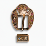 Copper Pink - AB - Champagne Crystal Conchos | Sizes 1"- 3" | Buckles | Saddle Set | Leather Rosettes | Slide