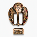Copper Ruby - Jet - Champagne Crystal Conchos | Sizes 1"- 3" | Buckles | Saddle Set | Leather Rosettes | Slide