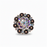 Copper AB Crystal Conchos | Sizes 1"- 3" | Buckles | Saddle Set | Leather Rosettes | Slide