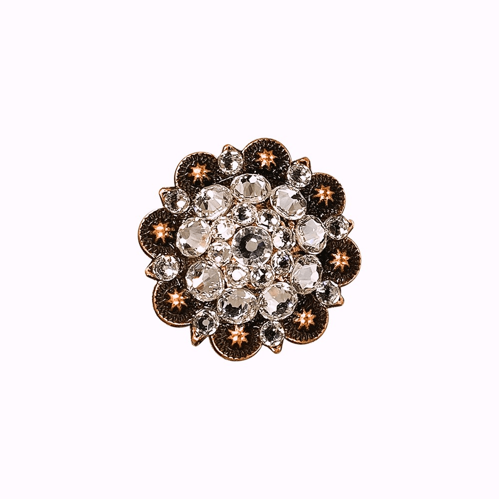 Clear Copper 1.5" European Crystal Concho - RODEO DRIVE