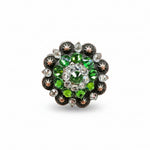 Copper Fern - Clear Crystal Conchos | Sizes 1"- 3" | Buckles | Saddle Set | Leather Rosettes | Slide