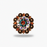 Copper Fire Opal - Teal - AB Crystal Conchos | Sizes 1"- 3" | Buckles | Saddle Set | Leather Rosettes | Slide