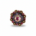Copper Fuchsia - AB - Lilac Crystal Conchos | Sizes 1"- 3" | Buckles | Saddle Set | Leather Rosettes | Slide