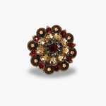 Copper Ruby - Jet - Champagne Crystal Conchos | Sizes 1"- 3" | Buckles | Saddle Set | Leather Rosettes | Slide