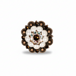 Copper Topaz - AB - Pearl Crystal Conchos | Sizes 1"- 3" | Buckles | Saddle Set | Leather Rosettes | Slide