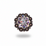 Copper AB Crystal Conchos | Sizes 1"- 3" | Buckles | Saddle Set | Leather Rosettes | Slide