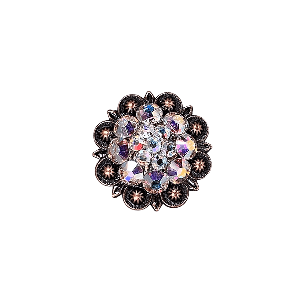 AB Copper 1.25" European Crystal Concho - RODEO DRIVE