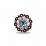 Copper Amethyst - Aqua - Clear Crystal Conchos | Sizes 1"- 3" | Buckles | Saddle Set | Leather Rosettes | Slide