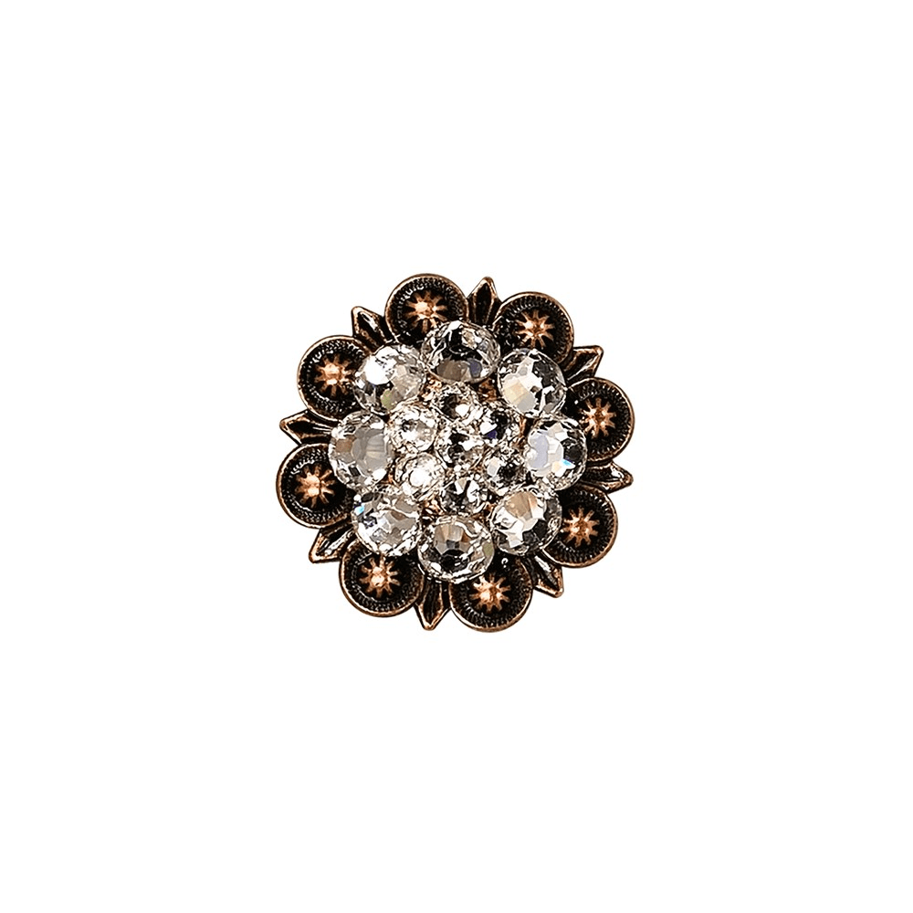 Clear Copper 1.25" European Crystal Concho - RODEO DRIVE