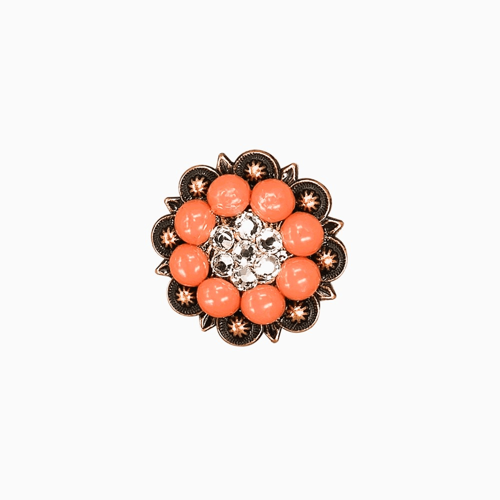 Fashion Coral & Clear Copper 1.25