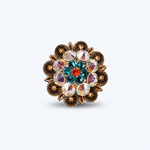 Copper Fire Opal - Teal - AB Crystal Conchos | Sizes 1"- 3" | Buckles | Saddle Set | Leather Rosettes | Slide