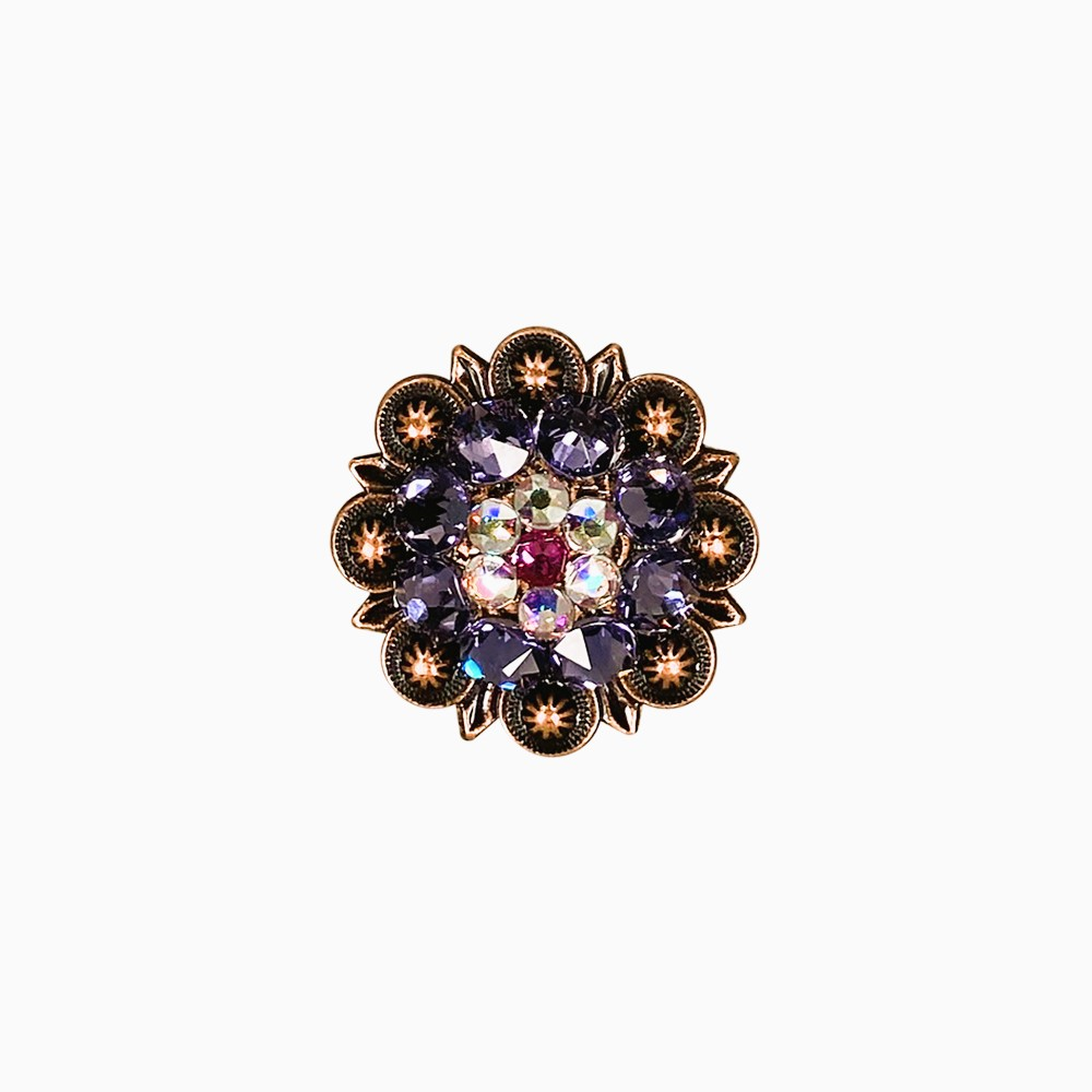 Copper Fuchsia - AB - Lilac Crystal Conchos Sizes from 1