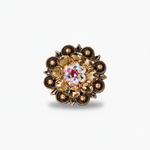 Copper Pink - AB - Champagne Crystal Conchos | Sizes 1"- 3" | Buckles | Saddle Set | Leather Rosettes | Slide