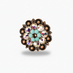 Copper Topaz - Turquoise - AB Crystal Conchos | Sizes 1"- 3" | Buckles | Saddle Set | Leather Rosettes | Slide