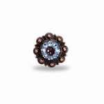 Copper Amethyst - Aqua - Clear Crystal Conchos | Sizes 1"- 3" | Buckles | Saddle Set | Leather Rosettes | Slide