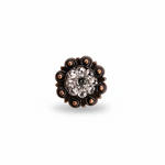 Copper Clear Crystal Conchos | Sizes 1"- 3" | Buckles | Saddle Set | Leather Rosettes | Slide