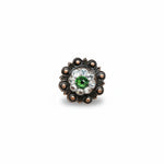Copper Fern - Clear Crystal Conchos | Sizes 1"- 3" | Buckles | Saddle Set | Leather Rosettes | Slide