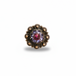 Copper Fuchsia - AB - Lilac Crystal Conchos | Sizes 1"- 3" | Buckles | Saddle Set | Leather Rosettes | Slide
