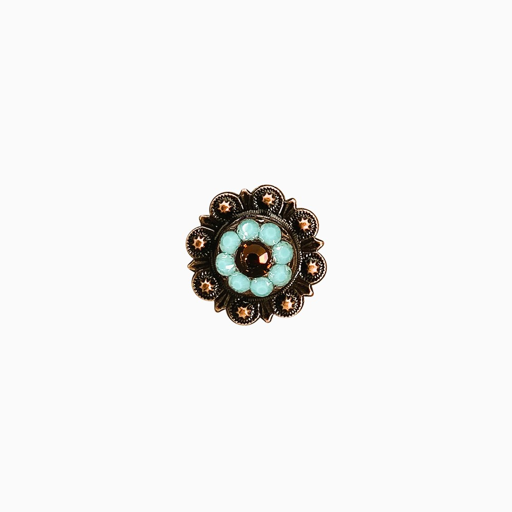 Copper Topaz - Turquoise - AB - Crystal Conchos Sizes from 1