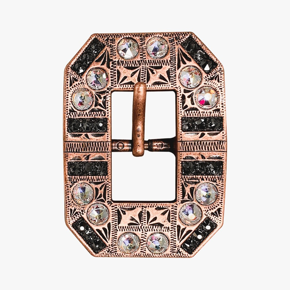 Copper Jet - AB -  Crystal Conchos Sizes from 1"-3" and Buckles