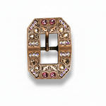 Copper Pink - AB - Champagne Crystal Conchos | Sizes 1"- 3" | Buckles | Saddle Set | Leather Rosettes | Slide