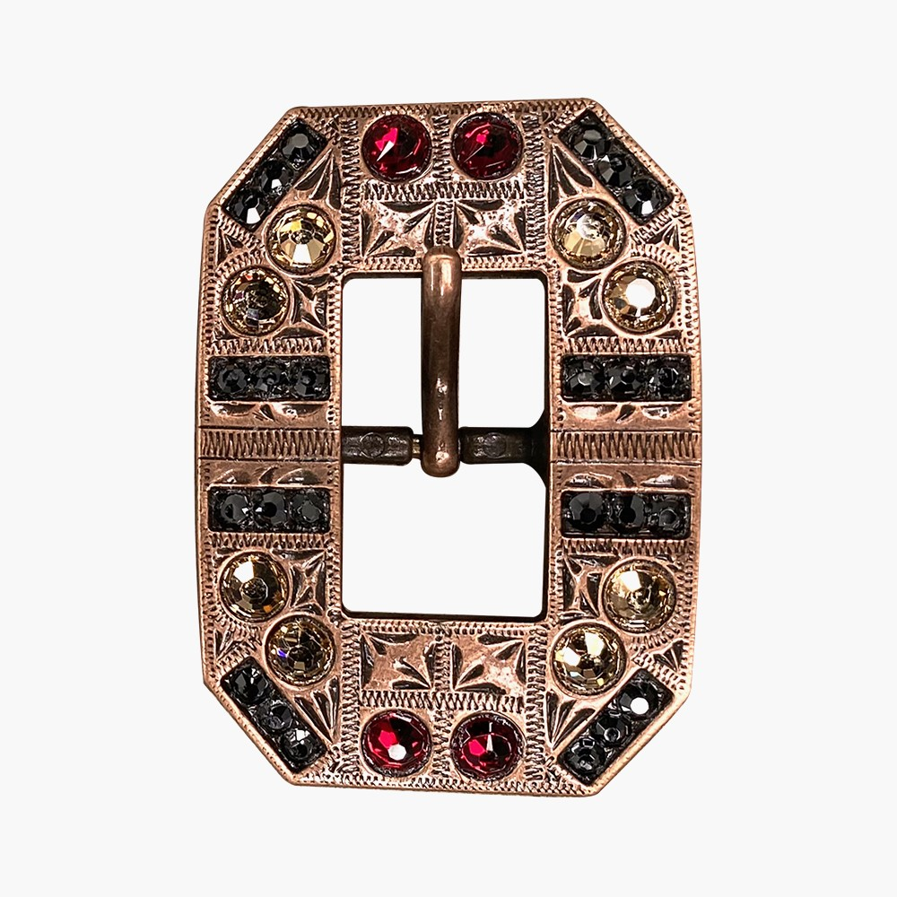 Copper Ruby - Jet - Champagne - Crystal Conchos Sizes from 1"-3" and Buckles