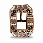 Copper Topaz - AB - Pearl Crystal Conchos | Sizes 1"- 3" | Buckles | Saddle Set | Leather Rosettes | Slide