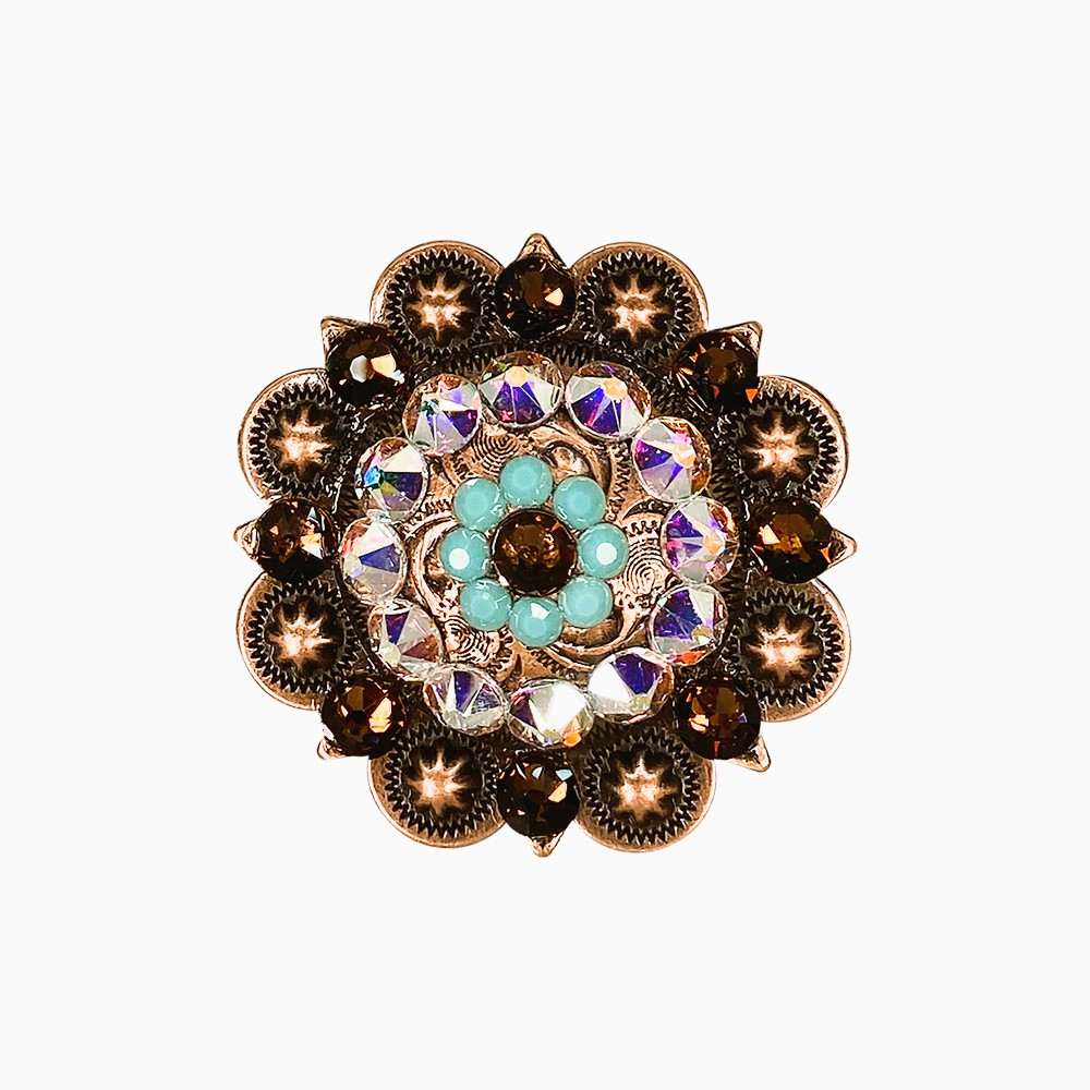 Copper Topaz - Turquoise - AB - Crystal Conchos Sizes from 1