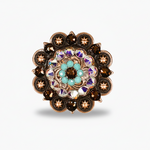 Copper Topaz - Turquoise - AB Crystal Conchos | Sizes 1"- 3" | Buckles | Saddle Set | Leather Rosettes | Slide
