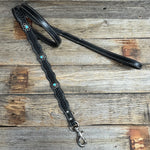 Genuine Leather Dog Collar or Leash With Turquoise Flower Conchos 10" to 22" W231S -DC69