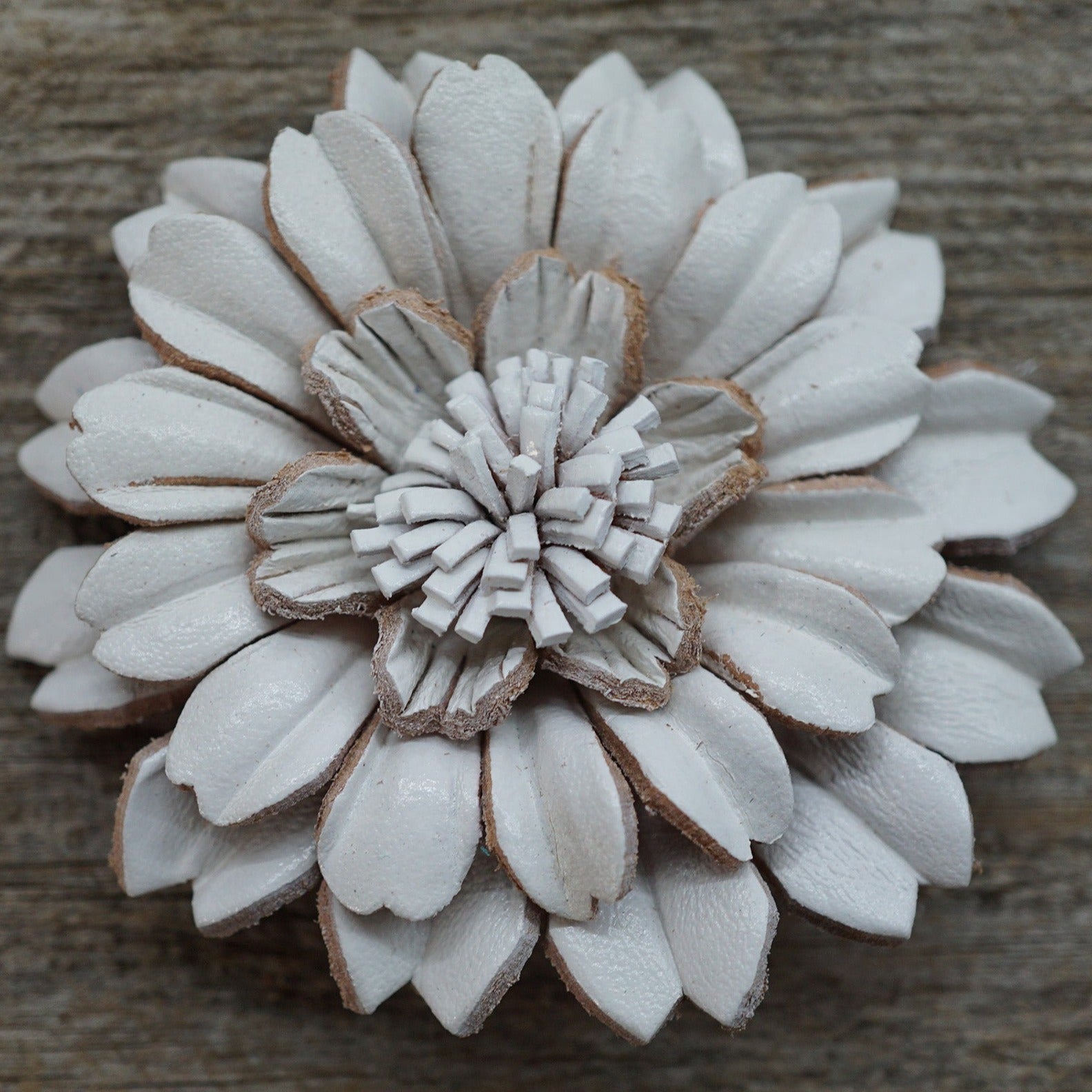 Hand Painted Leather Flowers - Daisies