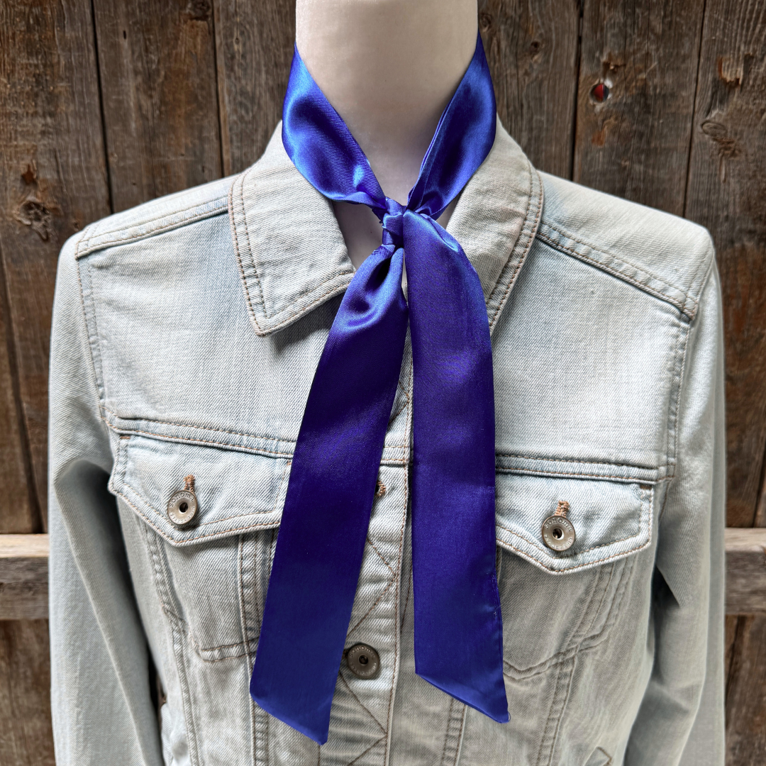 Electric Blue Wild_Rag_Scarf_for_NFR_Cowgirls_Rodeo_Drive_Conchos