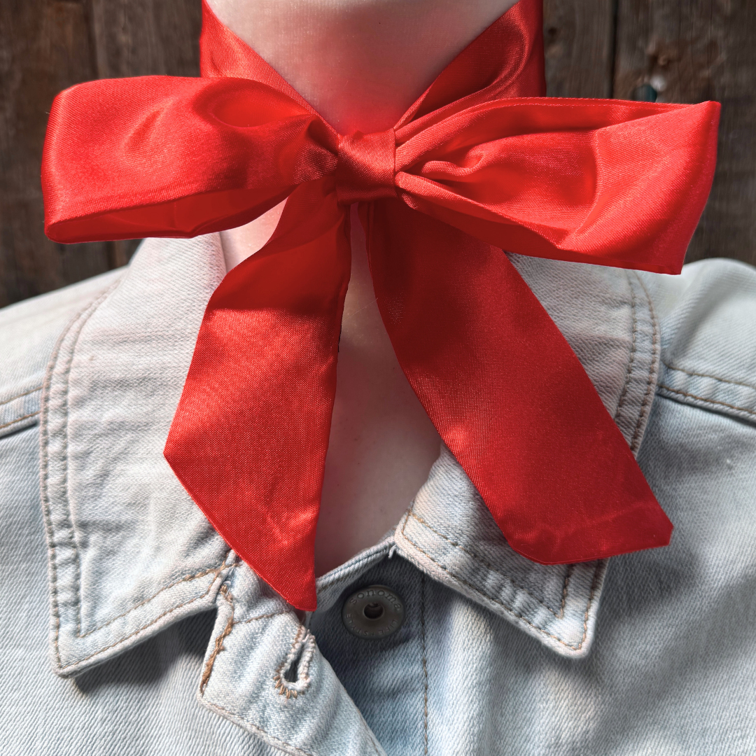 Electric Red Wild_Rag_Scarf_for_Cowgirls_Rodeo_Drive_Conchos
