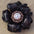 Black Gardenia Leather Flowers - 1" Crystal Conchos - Options
