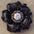 Black Gardenia Leather Flowers - 1" Crystal Conchos - Options