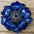 Blue Gardenia Leather Flowers - 1" Crystal Conchos - Options