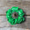 Green Gardenia Leather Flowers - 1" Crystal Conchos - Options