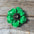 Green Gardenia Leather Flowers - 1" Crystal Conchos - Options
