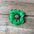 Green Gardenia Leather Flowers - 1" Crystal Conchos - Options