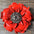 Bright Orange Gardenia Leather Flowers - 1" Crystal Conchos - Options