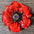 Bright Orange Gardenia Leather Flowers - 1" Crystal Conchos - Options