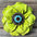 Lime Gardenia Leather Flowers - 1" Crystal Conchos - Options