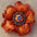 Orange Gardenia Leather Flowers - 1" Crystal Conchos - Options